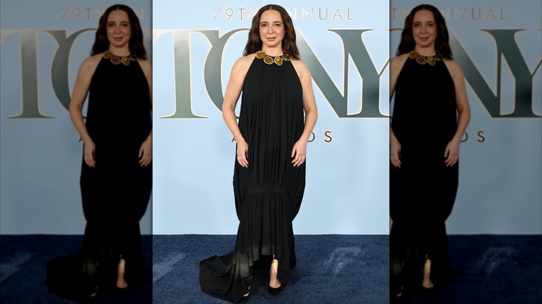 Maya Rudolph posing on the 2026 Tony Awards red carpet