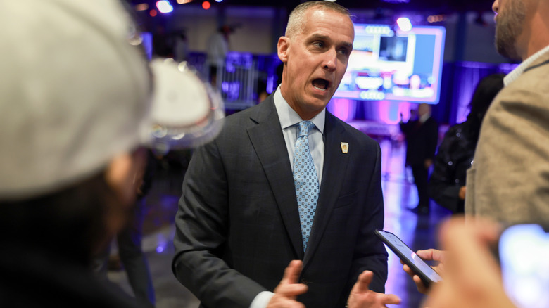 Corey Lewandowski looking upset