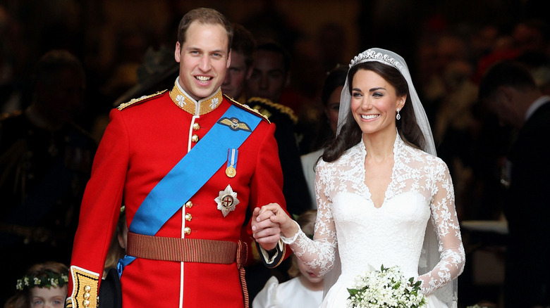 Prince William and Kate Middleton at their wedding 