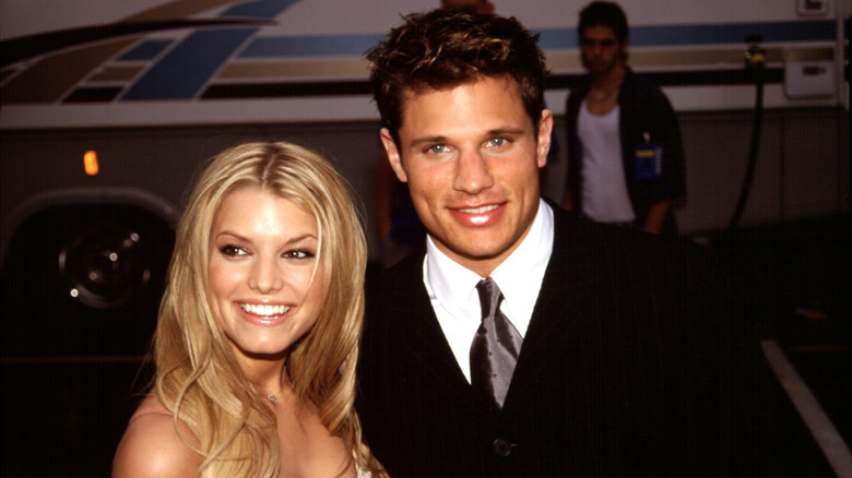 jessica simpson and nick lachey smiling