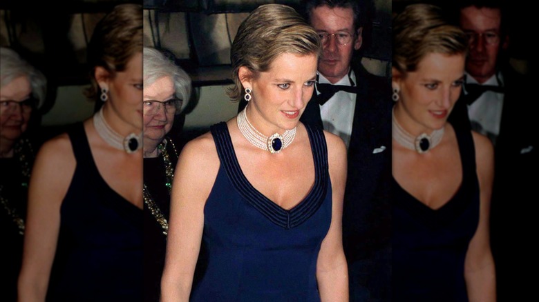Princess Diana at the Fashion Designers of America Ball in New York, 1990s.