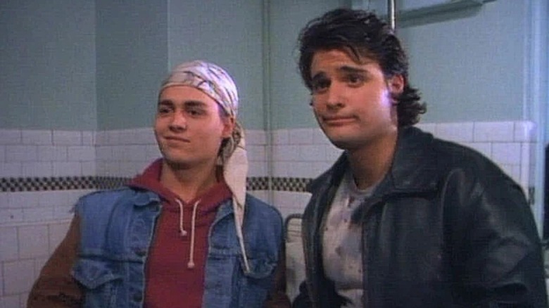 Johnny Depp and Peter DeLuise in 21 Jump Street