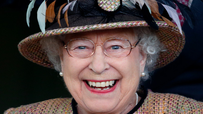 Queen Elizabeth laughing