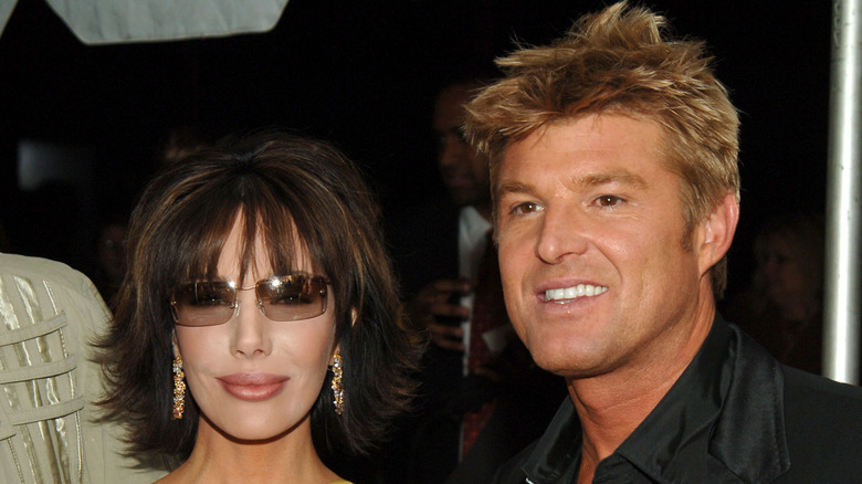 Hunter Tylo and Winsor Harmon smiling
