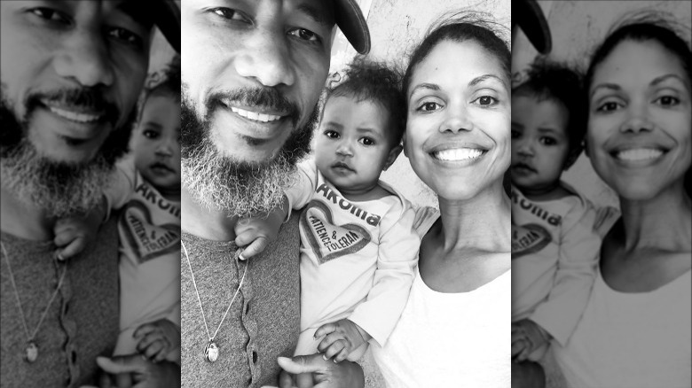 Karla Mosley with her partner John Rogers and their daughter Willa