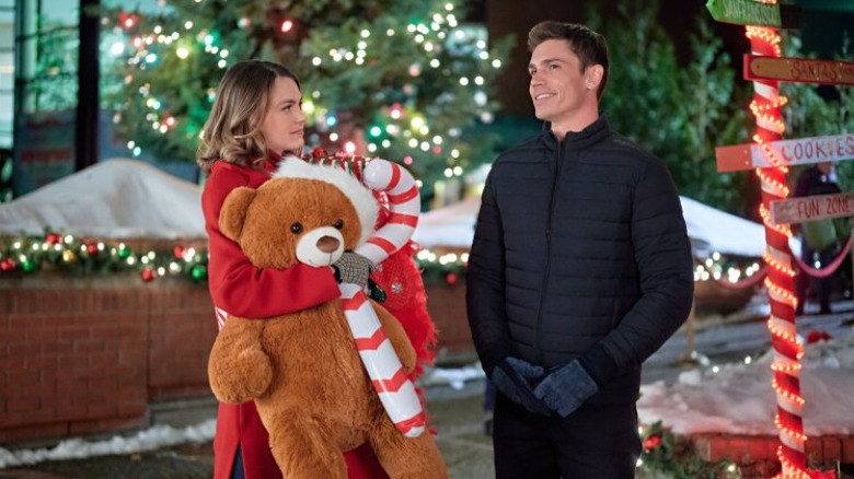 Aimeé Teegarden and Tanner Novlan in film