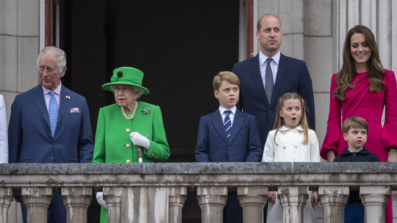 The Cambridge family on the Buckingham Palace balcony