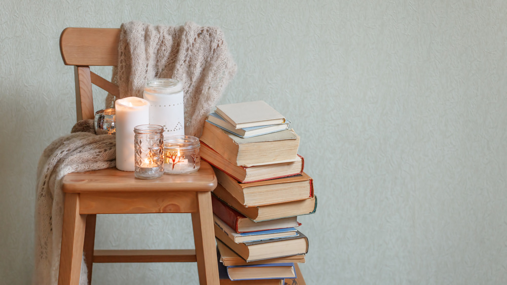 Candles and books