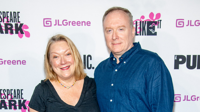 Kristine Nielsen and Brent Langdon attending As You Like It opening night