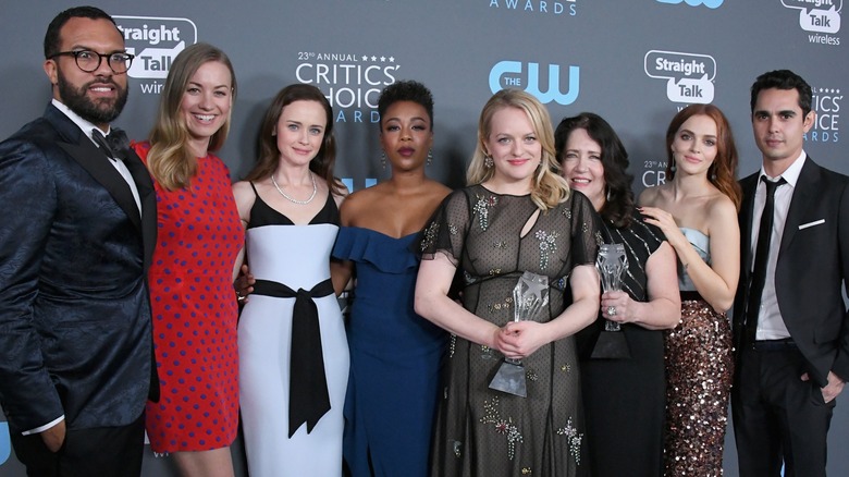 O-T Fagbenle, Yvonne Strahovski, Alexis Bledel, Elisabeth Moss, Ann Dowd, Madeline Brewer, and Max Minghella at the Critics Choice Awards