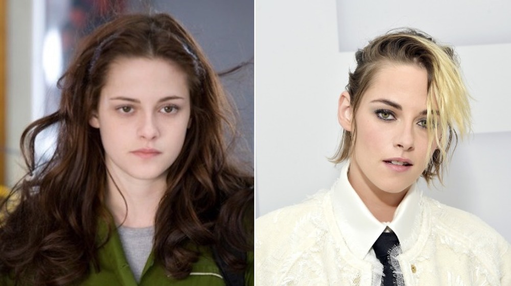 Kristen Stewart in Twilight vs now