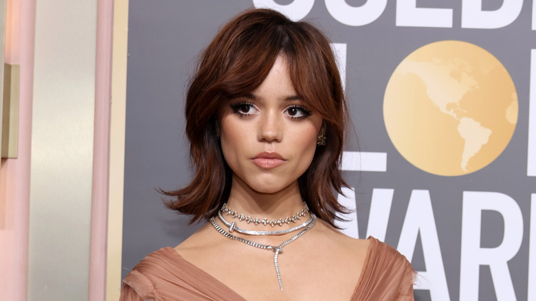 Jenna Ortega posing on red carpet