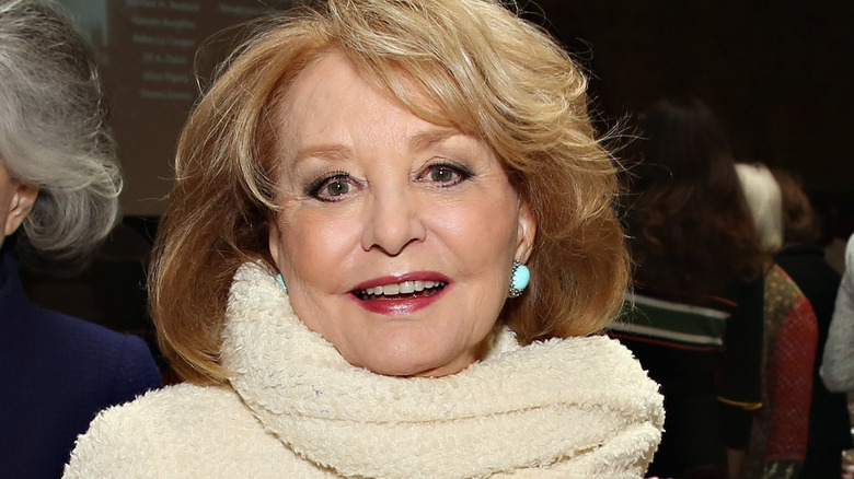 Barbara Walters white sweater 2016