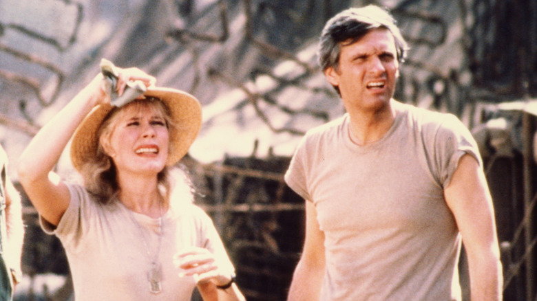 Loretta Swit and Alan Alda in scene from M*A*S*H