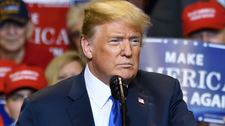Donald Trump during a rally