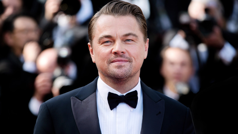 Leonardo DiCaprio smiling in a tux