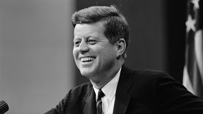 President John F. Kennedy smiling