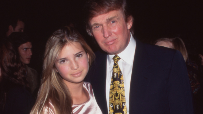 Ivanka Trump poses beside Donald Trump in the late 1990s