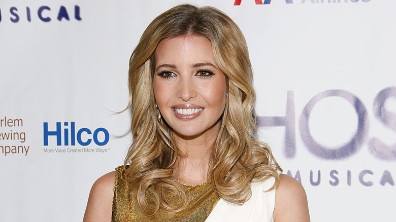 Close-up of Ivanka smiling on a 2012 red carpet