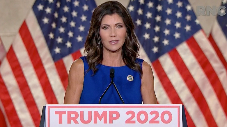 Kristi Noem delivering a speech at the 2020 RNC