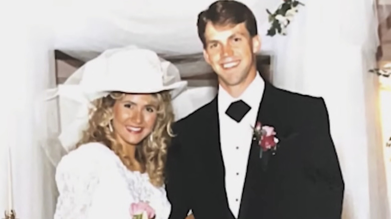 Kristi Noem on her wedding day with her husband Bryon Noem