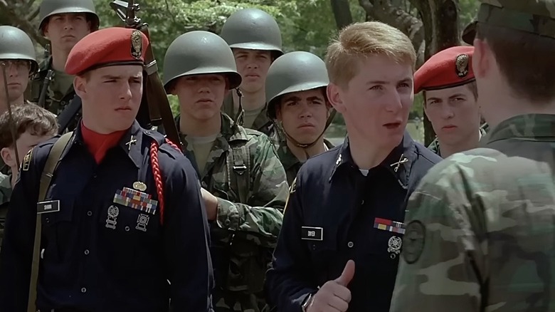 Tom Cruise and Sean Penn in a scene from "Taps"
