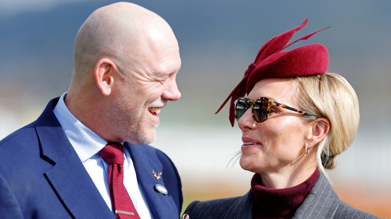Mike Tindall and Zara Tindall at the 2025 Cheltenham Festival