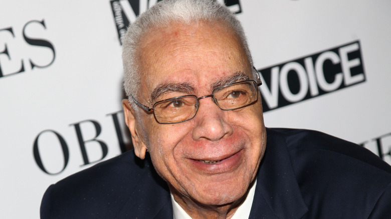 Earle Hyman smiling on step-and-repeat