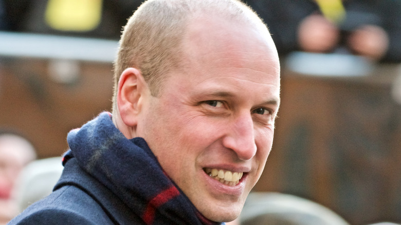 Prince William wearing suit and scarf