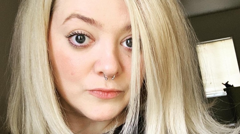 Madylin Sweeten staring intensely