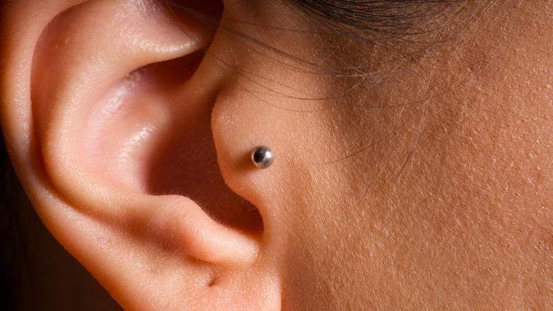 tragus piercing in ear