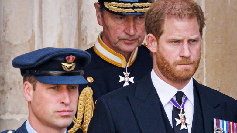 Prince William Prince Harry queen funeral
