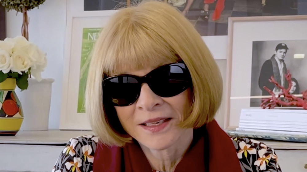 Anna Wintour wearing her signature sunglasses