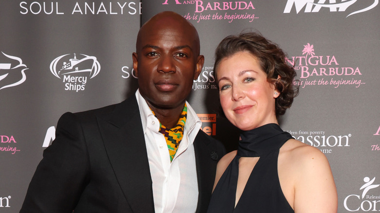 David Gyasi and Emma Gyasi at an awards show