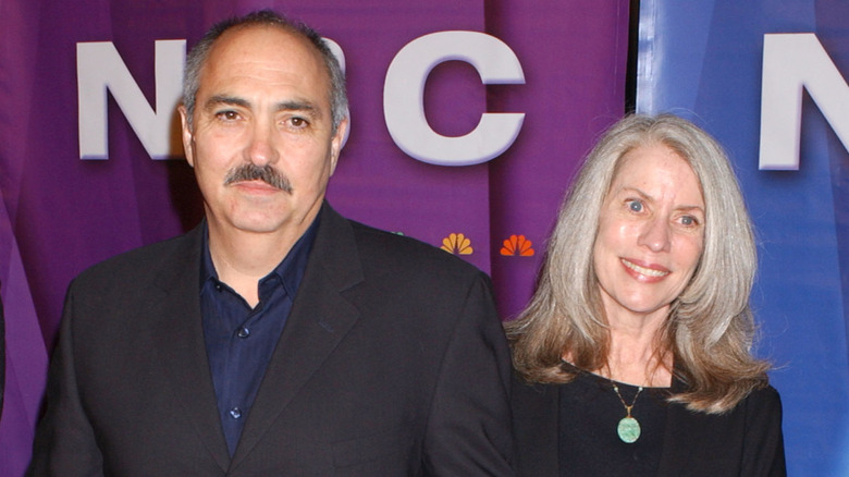 Miguel Sandoval with Linda Sandoval at an event