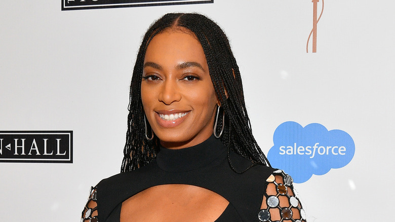 Solange Knowles smiling at event