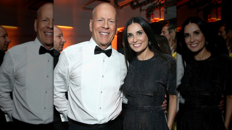 Bruce Willis and Demi Moore at the 2018 Comedy Central Roast of Bruce Willis