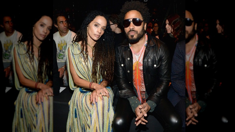 Lisa Bonet and Lenny Kravitz at a fashion show in 2016