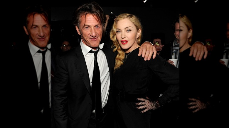 Sean Penn and Madonna at a gallery event in 2013