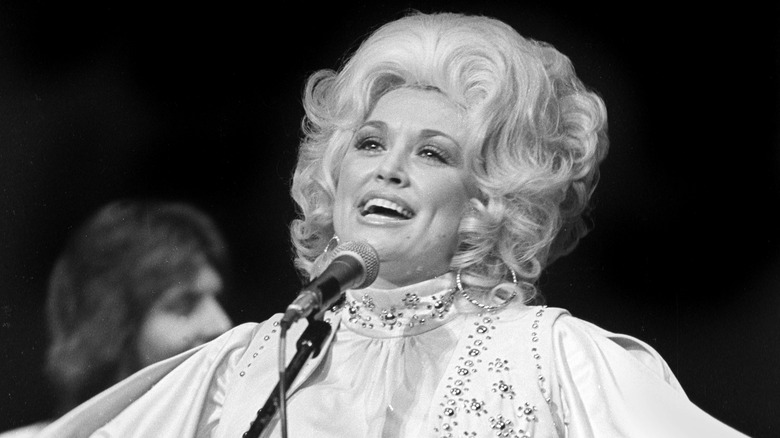 Dolly Parton performing in '70s