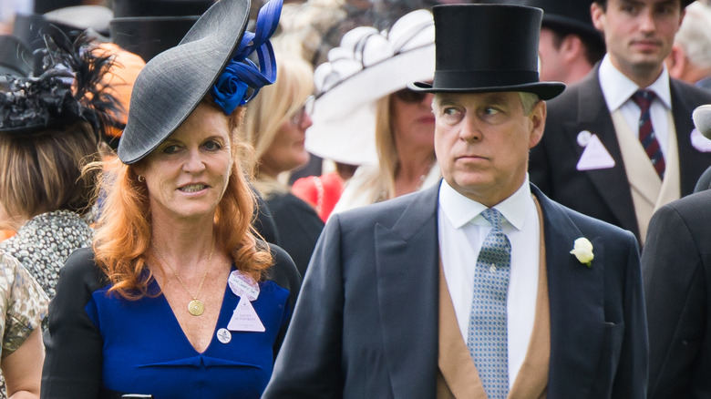 Sarah Ferguson and Prince Andrew at Ascot in 2015