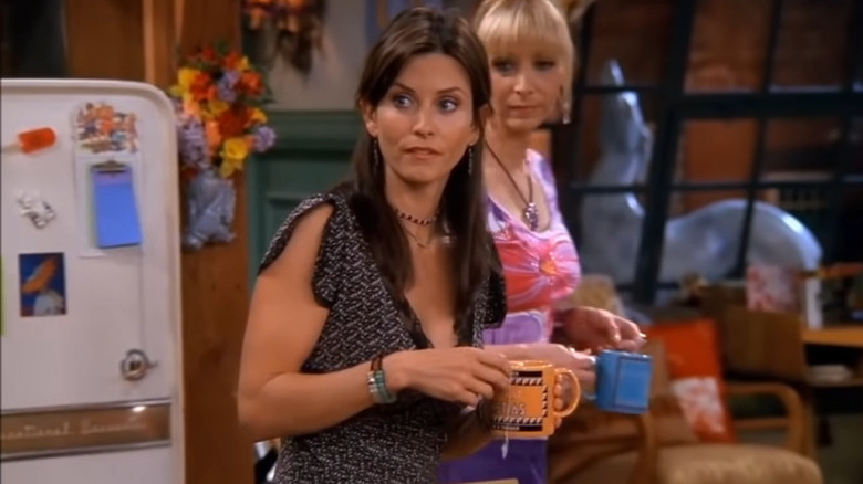 Courteney Cox as Monica Geller on Friends. 