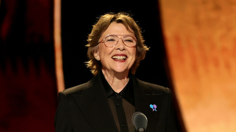 Annette Bening presenting at an awards show