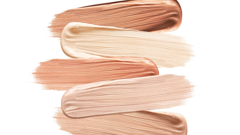 different shades of foundation