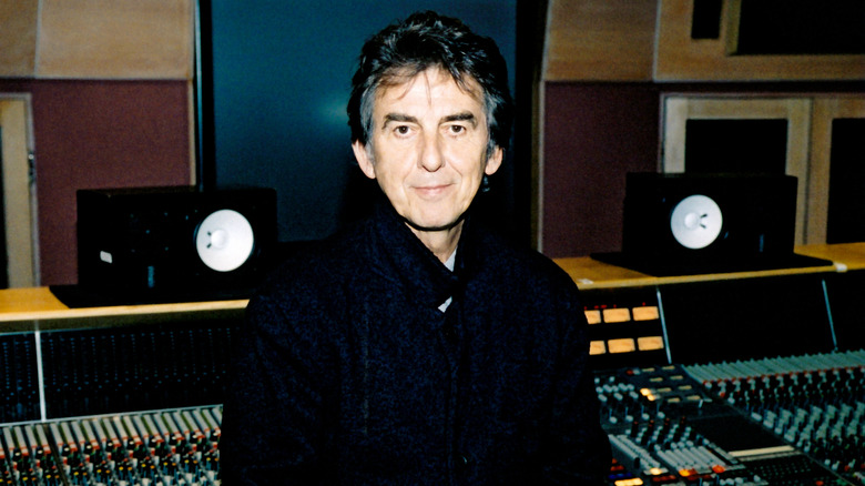 George Harrison (1943 - 2001) poses for a portrait at Capitol Records in Los Angeles, California, circa 2000.