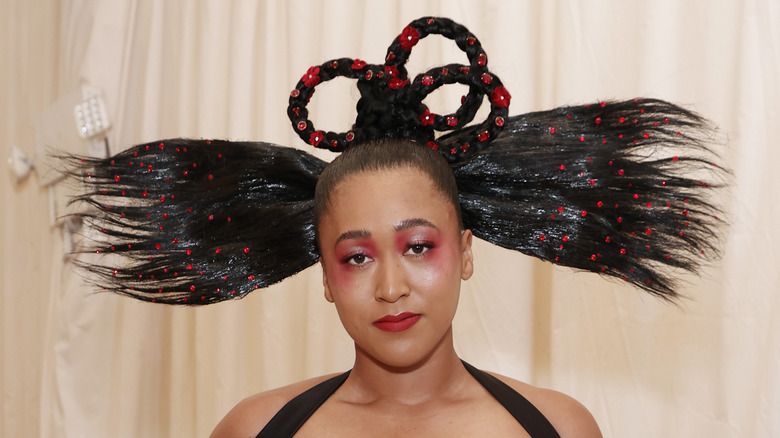 Naomi Osaka wearing Glossier's Monochrome Palette