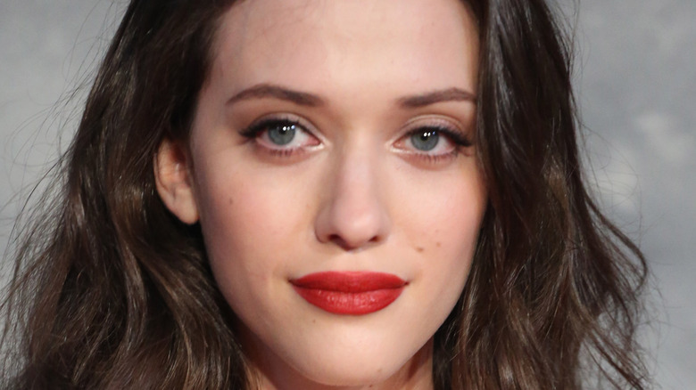 Kat Dennings with red lips