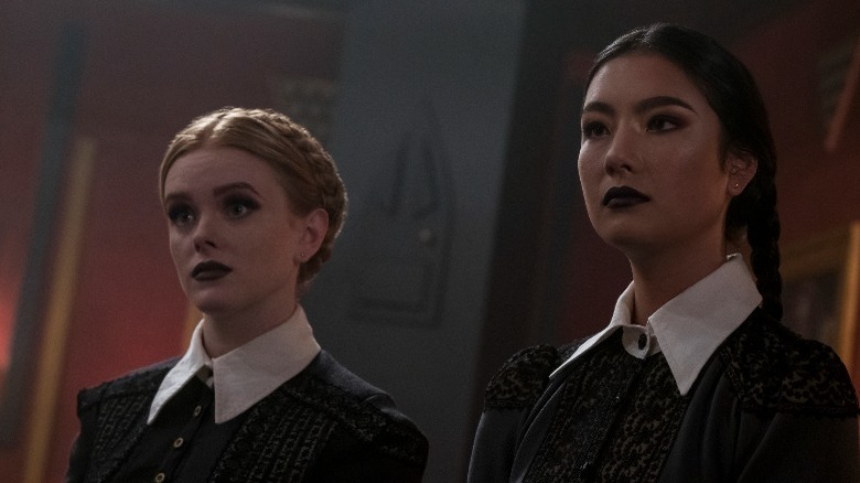 Abigail Cowen and Adeline Rudolph in The Chilling Adventures of Sabrina