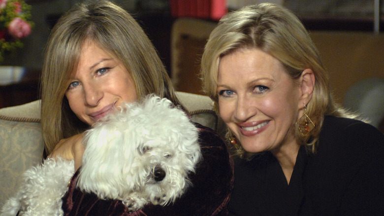 Barbra Streisand holds Samantha on "Good Morning America" 