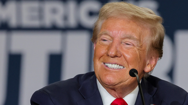 Donald Trump grinning